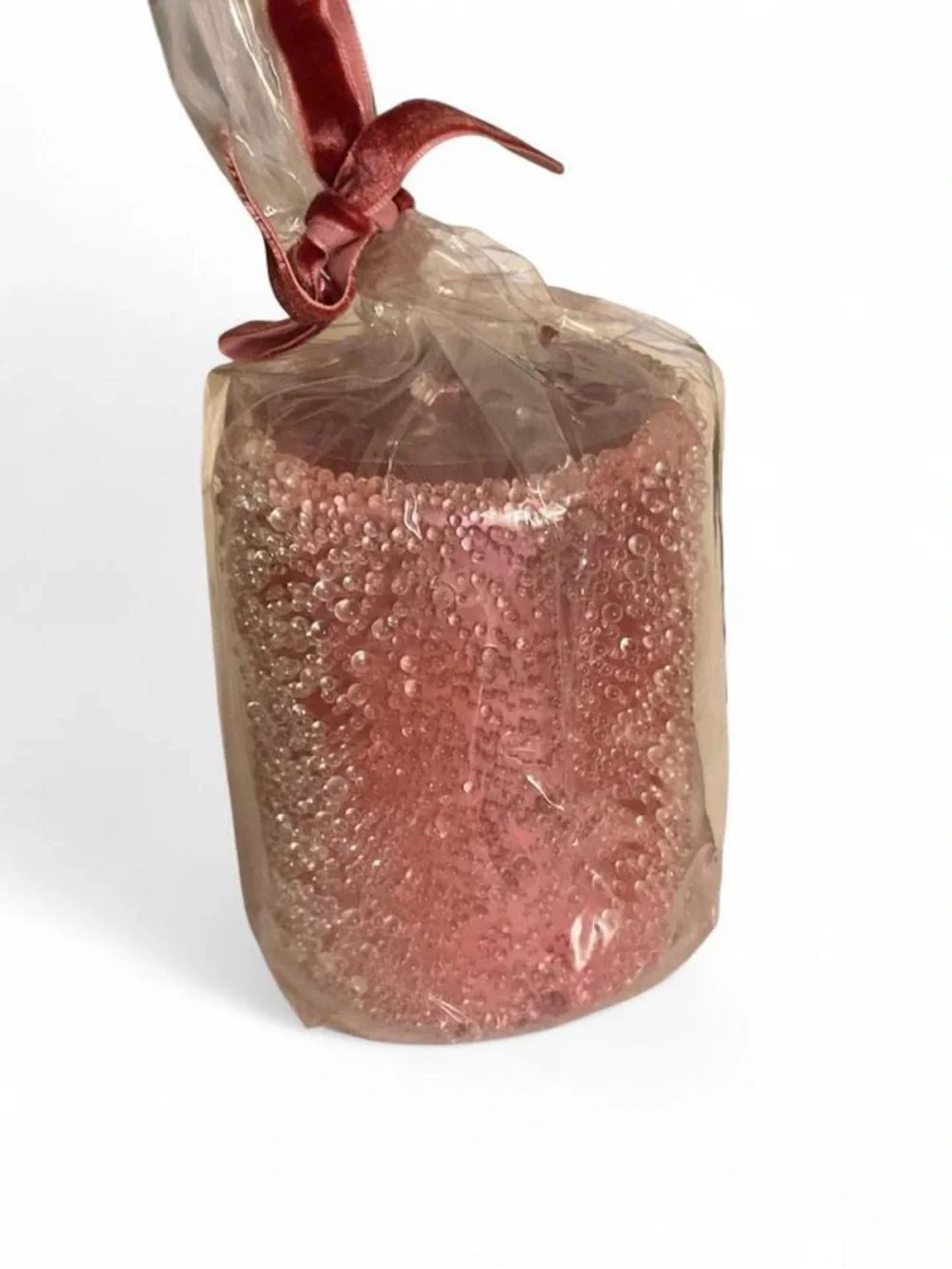 NWT Z Gallerie Rose Pink Textured Pillar Candle